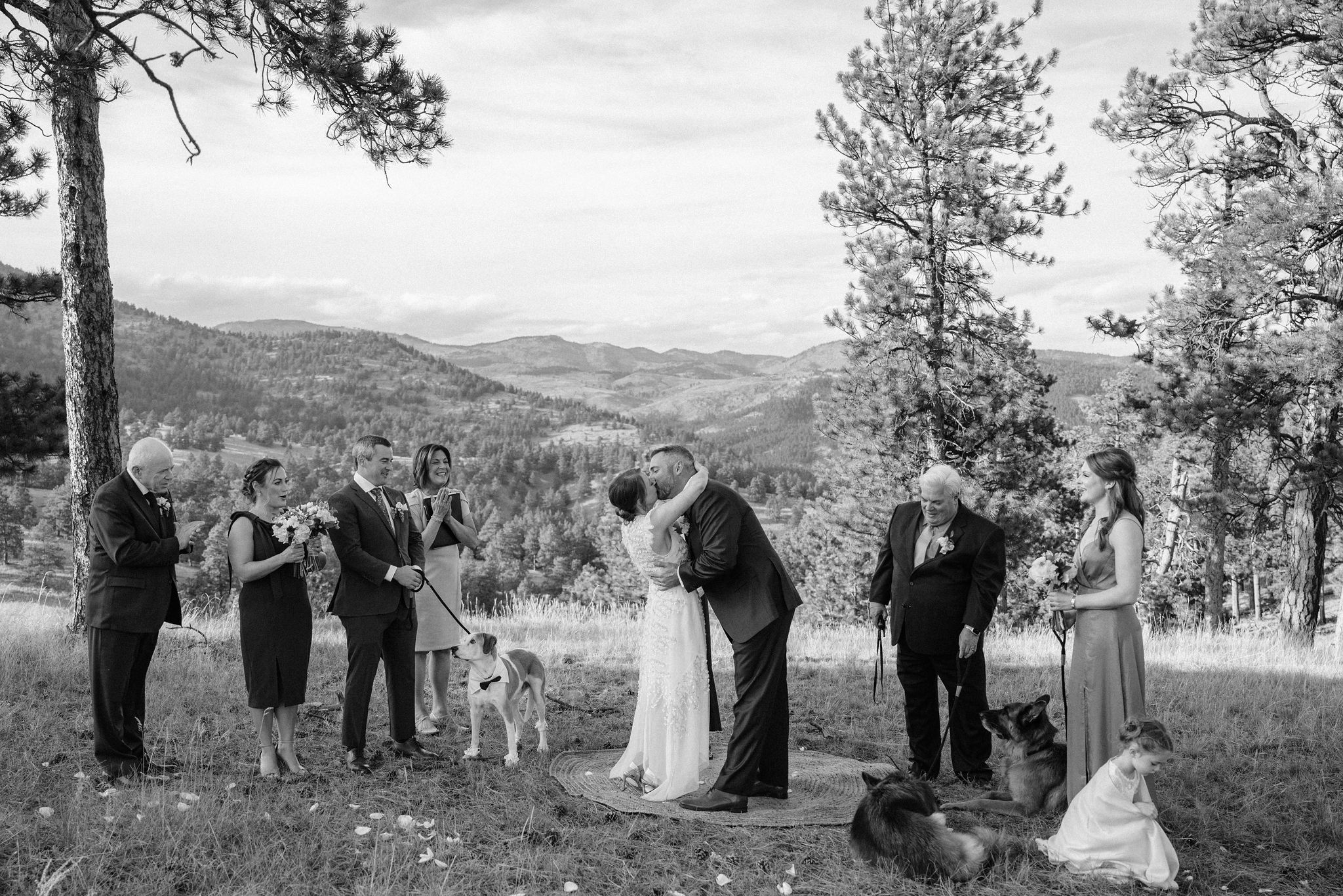 wedding photos taken during an intimate wedding